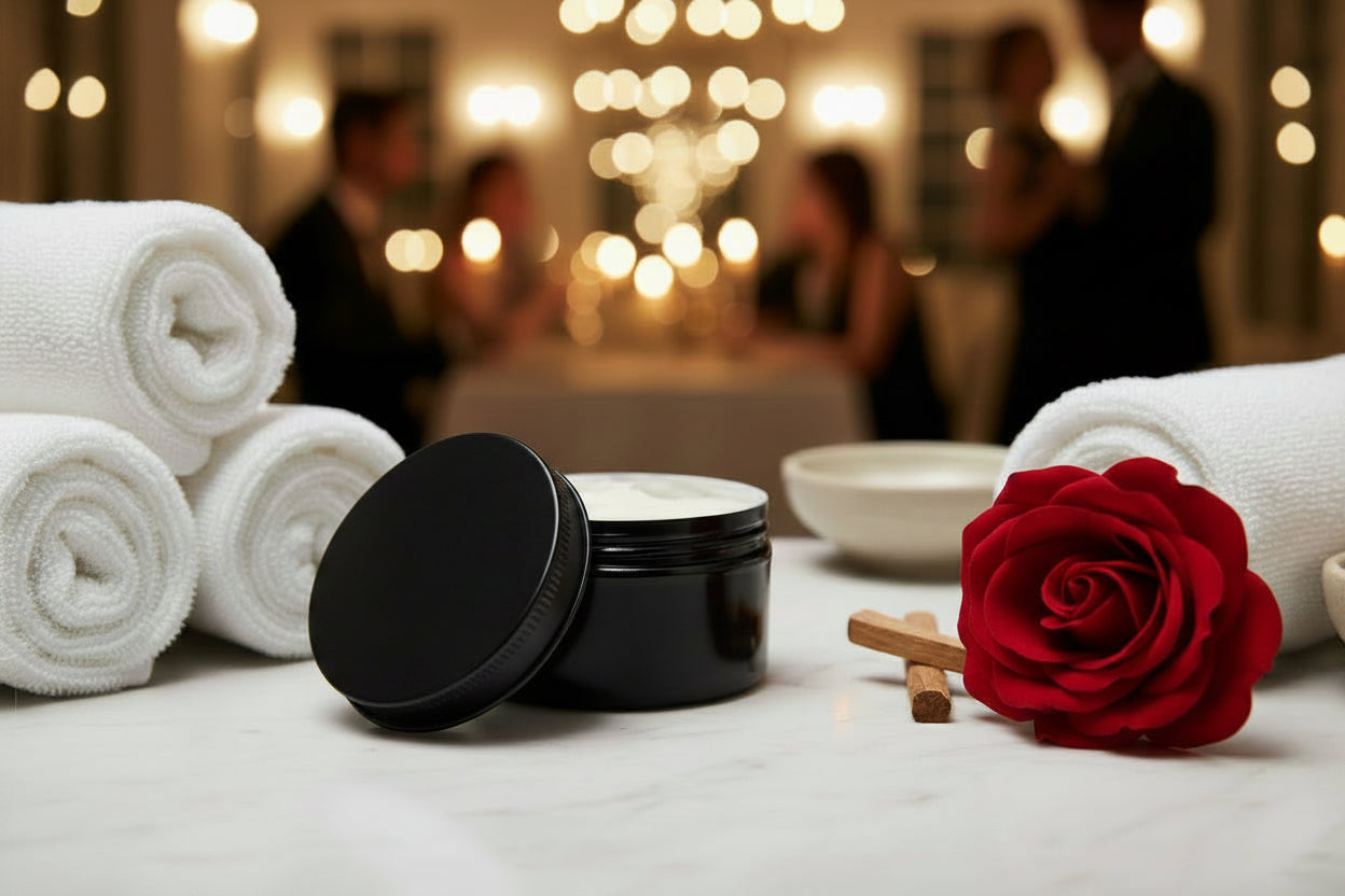 Amazing tallow body cream made with premium beef tallow, jojoba oil, olive oil, beeswax, and arrowroot powder. Scented with Sandalwood and Rose fragrances.
